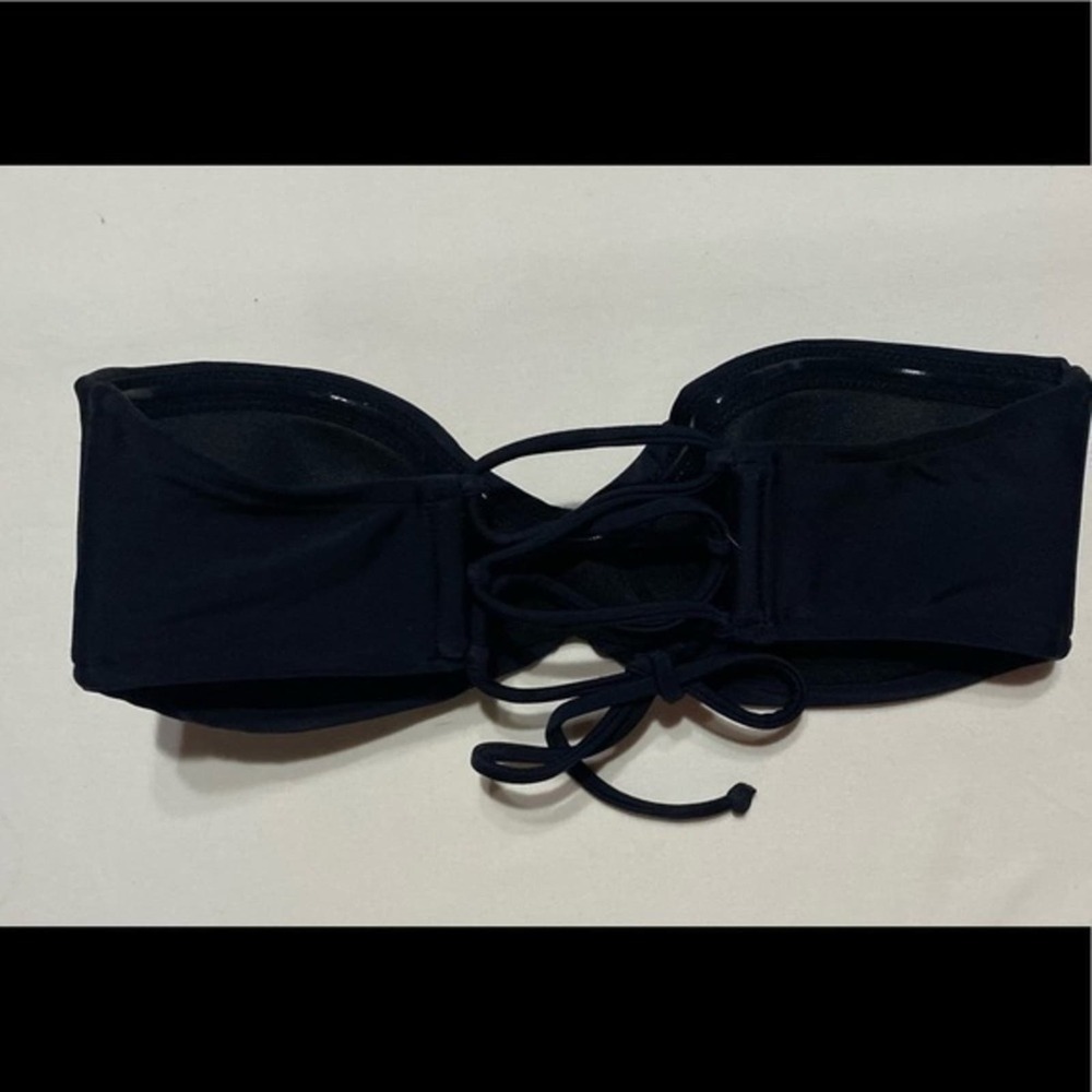 All Saints Black Lazo Bikini Top Size Extra Small NWT - Picture 3 of 4